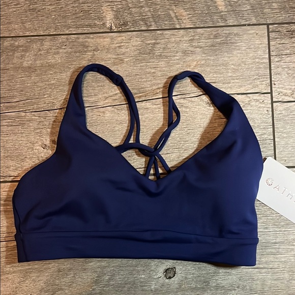 NWT Athleta Solace Sports Bra Navy - Picture 1 of 3
